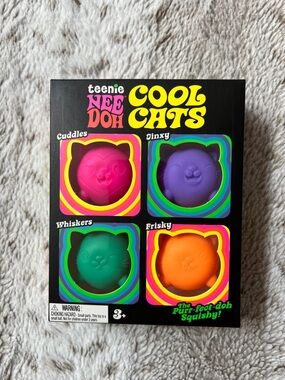 teenie NEE DOH Cool Cats 4-Pack - Pink, Purple, Green, Orange